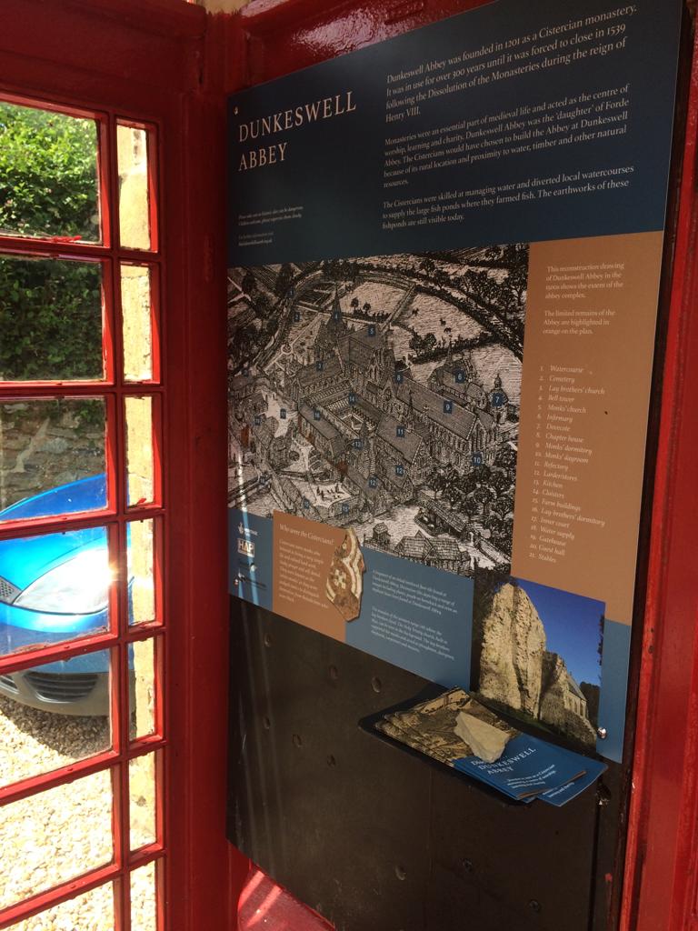 Discovering Dunkeswell Abbey Interpretation Board Devon